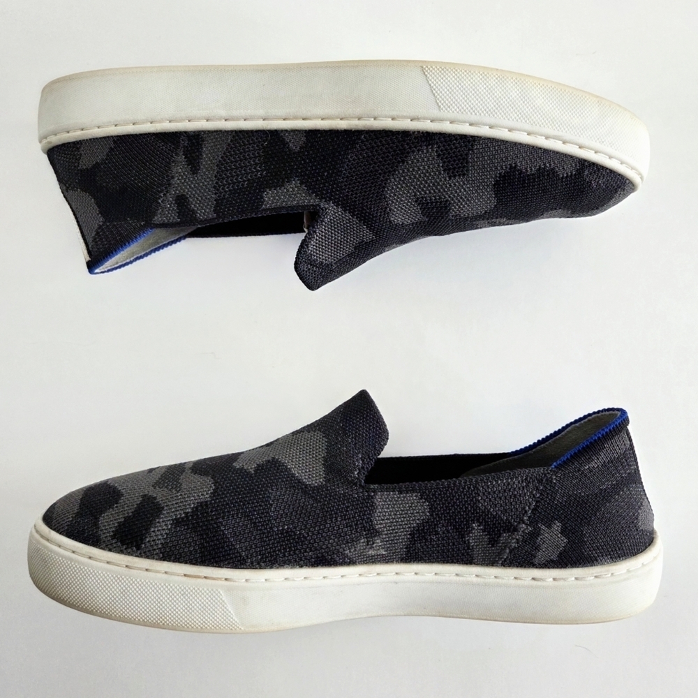 Rothy's Camo Pattern Slip-On Sneakers, Gray & Black  Size 9 - Picture 5 of 16